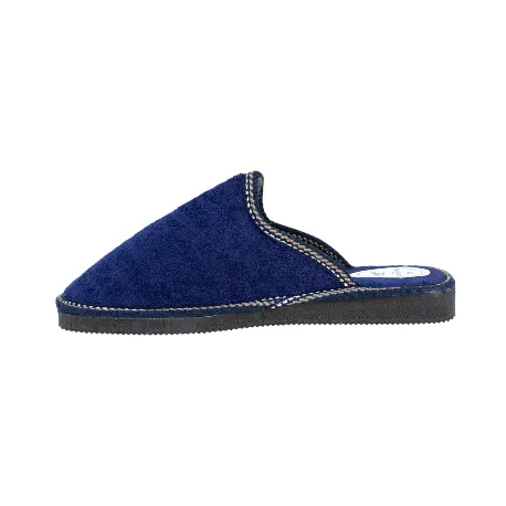 Zapatillas de estar en casa hombre Verano Abiertas Azul Marino Rizo Tipo Toalla Pisable 5001