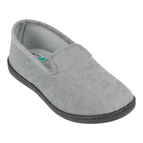 Zapatillas de casa de verano para hombre cerradas grises de rizo