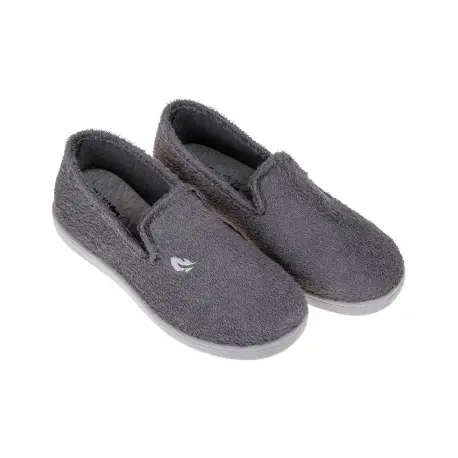 Zapatillas de casa de verano para hombre cerradas grises de rizo