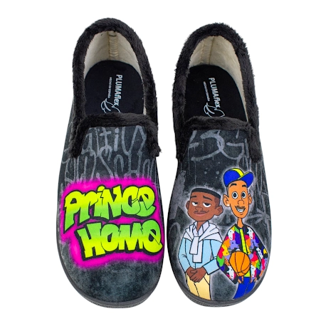 Zapatillas de casa cerradas para hombre grises con diseño de dibujos