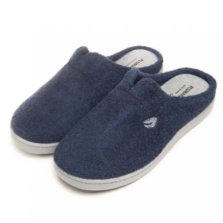 Zapatillas de casa de verano para hombre abiertas azul de rizo