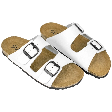 Sandalias Planas Piel Mujer Dos Hebillas Suver 520015