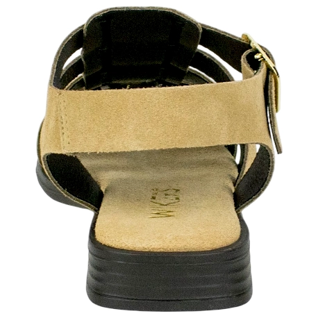 Sandalias cangrejeras de mujer de piel serraje con plantilla gel - Wikers T 162515