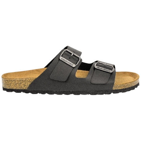 Sandalia Dos Hebillas Piel Hombre Plana Suver 520015 C