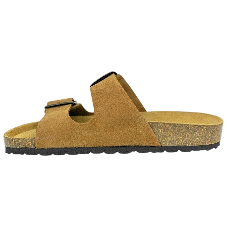 Sandalia Dos Hebillas Piel Serraje Hombre Sevillas A6190
