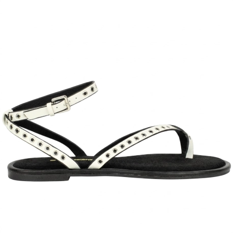 Sandalia Beis Mujer Entrededo Tachas Plana Corina 6441
