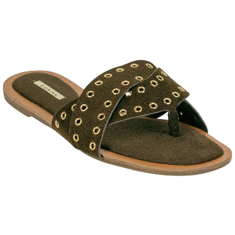 Sandalia Plana Tiras Tachas Corina M6470