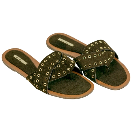Sandalia Plana Tiras Tachas Corina M6470