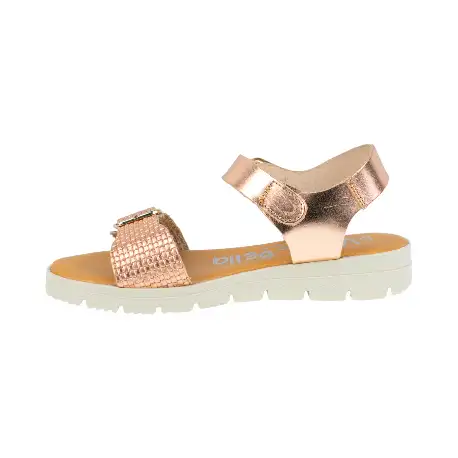 Sandalias Planas Piel Metalizada Plantilla Gel La Vida Es Bella 4744