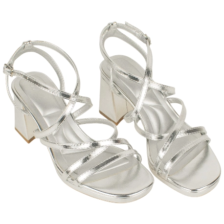 Sandalias Tacón Ancho y Plataforma Tiras Finas Buonarotti BL-5725 V