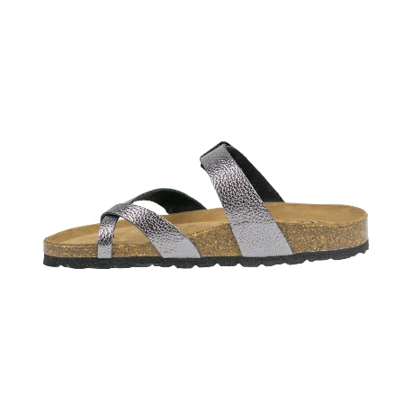 Sandalias Blanco Marron Negro Plomo Verde Hebilla Dedo Piso Fino Suver 520012