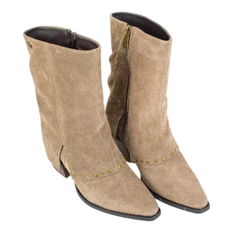 Botas de Media Caña Estilo Western con Polaina y Tachuelas - Top3 SS24719