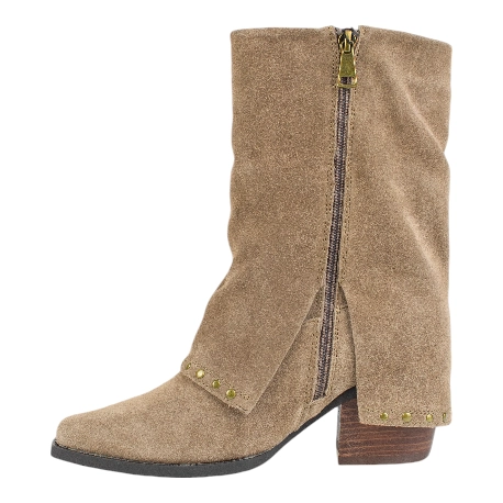 Botas de Media Caña Estilo Western con Polaina y Tachuelas - Top3 SS24719