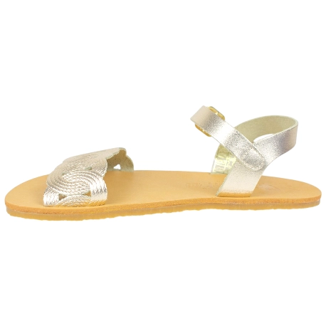 Sandalias Barefoot Mujer Piel  Trenzada Platino Metalizado - Vivant v-8100