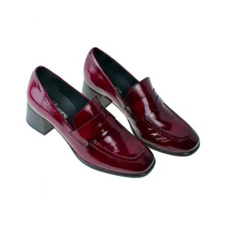 Mocasines mujer charol de Tacón Medio - Wikers E-124
