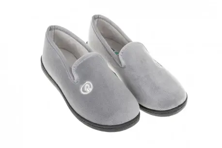Zapatillas de casa de invierno para hombre cerradas grises