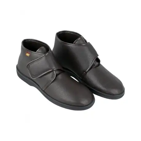 Botas de casa para hombre Marrones con velcro