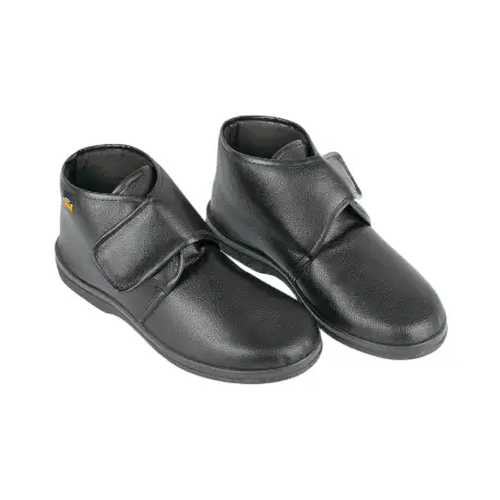 Botas de casa para hombre negras con velcro