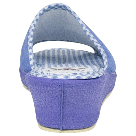 Zapatillas Casa Descalza Cuña Alta Azul Verano Alcalde 8310