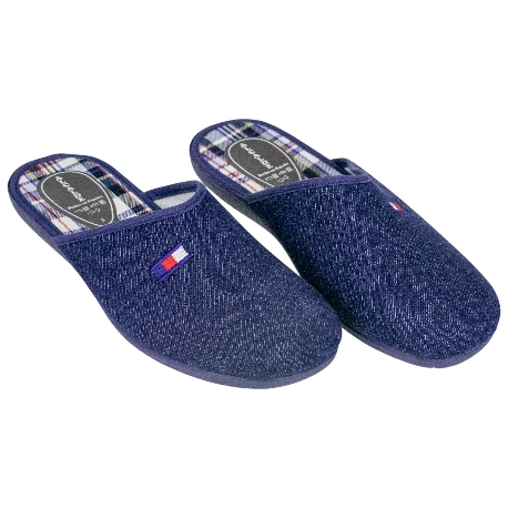Zapatilla Hombre Descalza Azul Marino Goma Plana Alcalde 40012