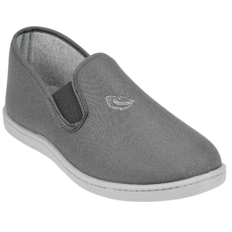 Zapatillas de casa cerradas para hombre grises de tejido de bambú
