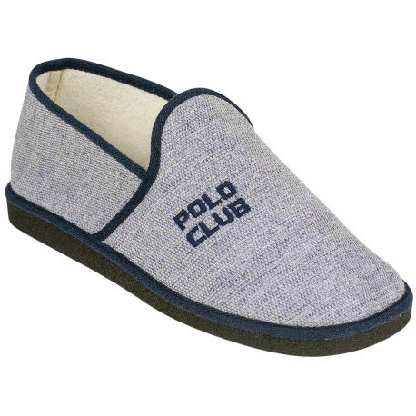 Zapatillas de casa cerradas para hombre azul grisáceo