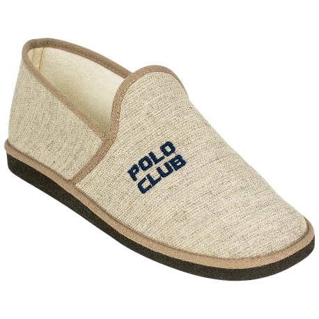 Zapatillas de casa cerradas para hombre beige Ligeras