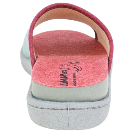 Zapatilla Plumaflex Abierta Pinki Caracol Estampado Rosa Plana 12404