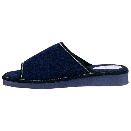 Zapatilla Casa Mujer Verano Abierta Toalla Nellakis 170 Azul