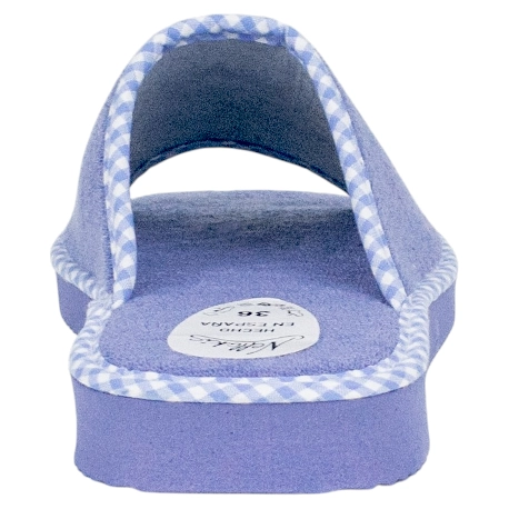 Zapatilla Casa Mujer Verano Abierta Rizo Nellakis 171 Azul