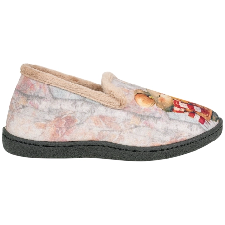 Zapatilla Casa Cerrada Plana Mujer Plumaflex Hamsters 12215