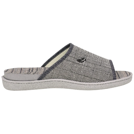 Zapatilla Plumaflex Descalza Pinki Gris Bordado Plana Plumaflex 12452