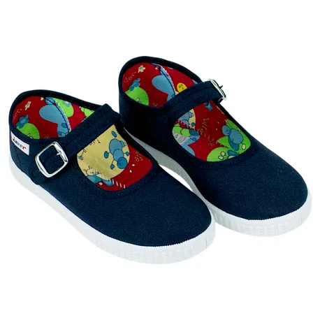 Zapatilla de Lona Plana Hebilla Niños Javer 62