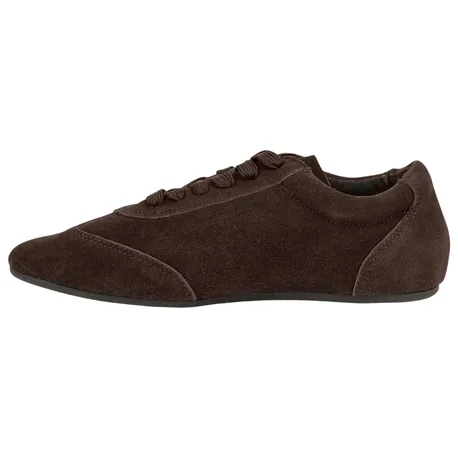 Zapatilla Casual Piel Serraje Cordones Plana Buonarotti 3359