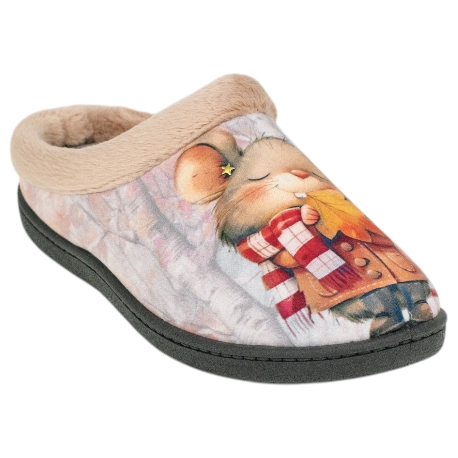 Zapatilla Plumaflex Descalza Plana Mujer Estampado Hamsters 12213