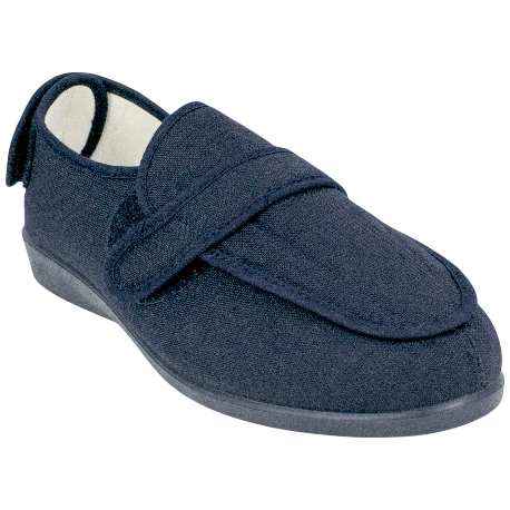 Zapatillas de casa cerradas para hombre azul marino con velcro