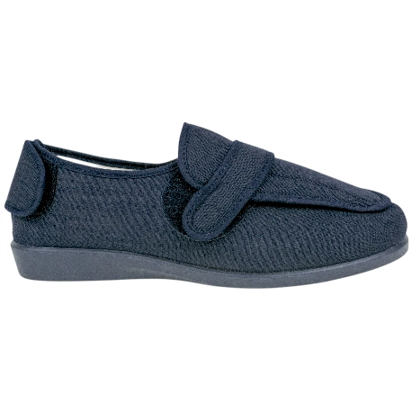 Zapatilla Ancho Ortopédico Velcro Plana Azul Marino Doctor Cutillas 10187C