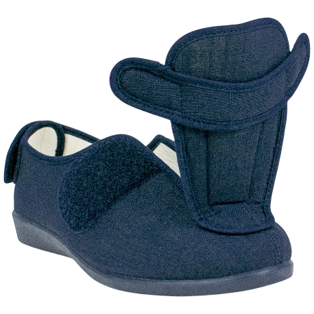 Zapatilla Ancho Ortopédico Velcro Plana Azul Marino Doctor Cutillas 10187C