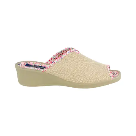 Zapatilla Casa Mujer Verano Abierta Lino Cuña J.Ortega 3217