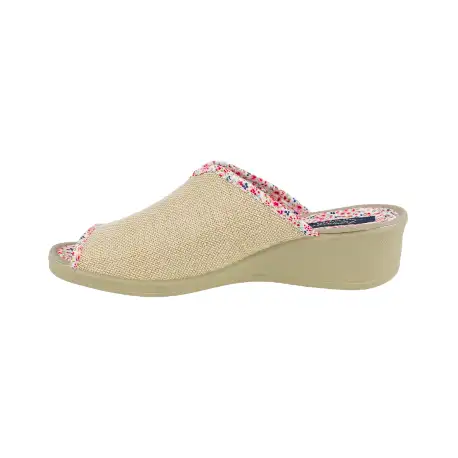 Zapatilla Casa Mujer Verano Abierta Lino Cuña J.Ortega 3217