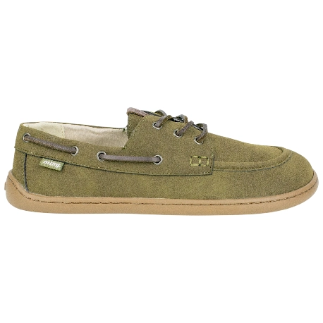 Zapato Barefoot Náutico Hombre Vegano Mustang Free MOC 84839 Verde