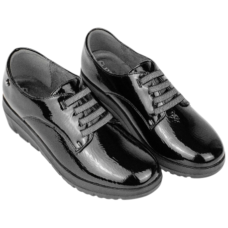 Zapato Charol con Cuña Media y Plataforma Mysoft 25M586