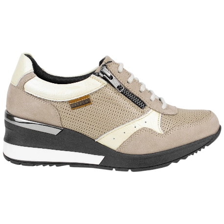 Zapatos Casual de Piel para Mujer con Ancho Especial y Cuña Media - Baerchi 40601
