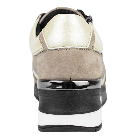 Zapatos Casual de Piel para Mujer con Ancho Especial y Cuña Media - Baerchi 40601