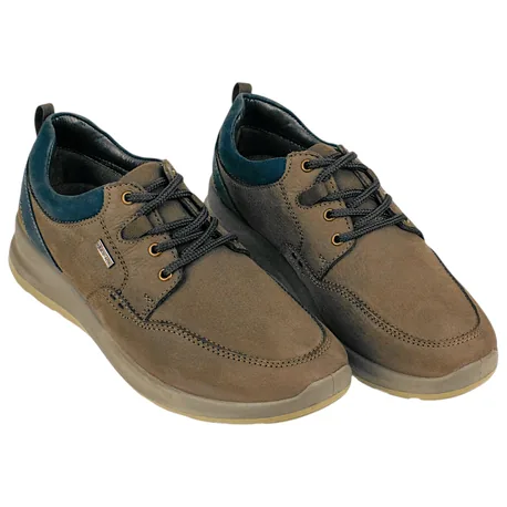 Zapato Nobuck Piel Marrón Chocolate Cordones Waterproof St. Gallent NETO-01