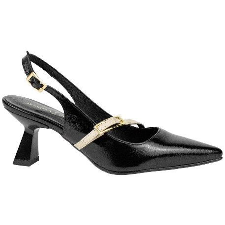 Zapato de Salón Destalonado Hebilla Bicolor Tacón midi Daniela Vega 2786BD