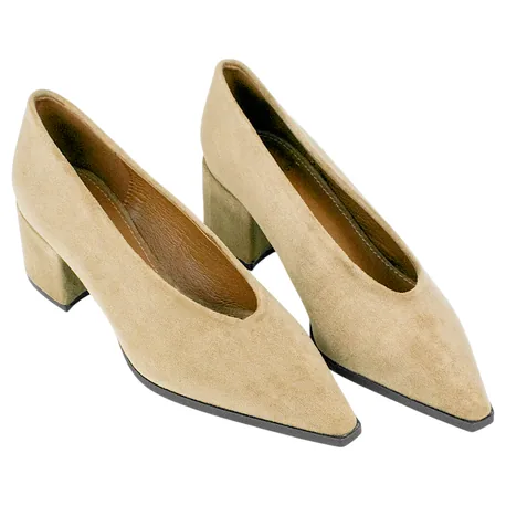 Zapato de Salón Antelina Beis Tacón Ancho Buonarotti 6072