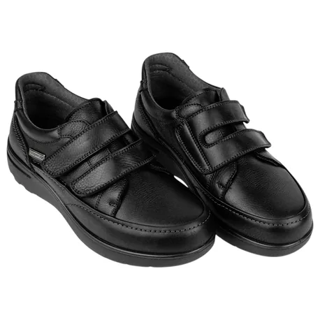 Zapato Waterproof Piel Negro Doble Velcro Luisetti 31022NA-W