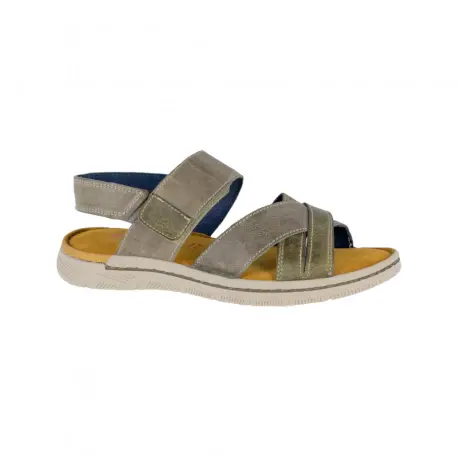 Sandalias de Piel Hombre Cruzada Velcro Zen 679005
