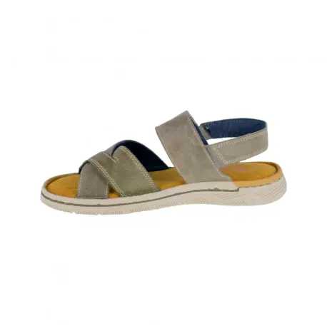 Sandalias de Piel Hombre Cruzada Velcro Zen 679005